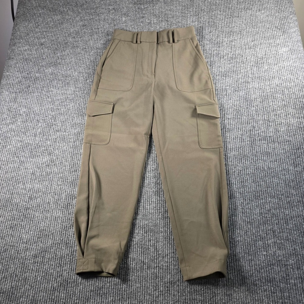 Express Womens Olive‎ Green High Waisted Cargo Tapered Utility Pants Size 4R